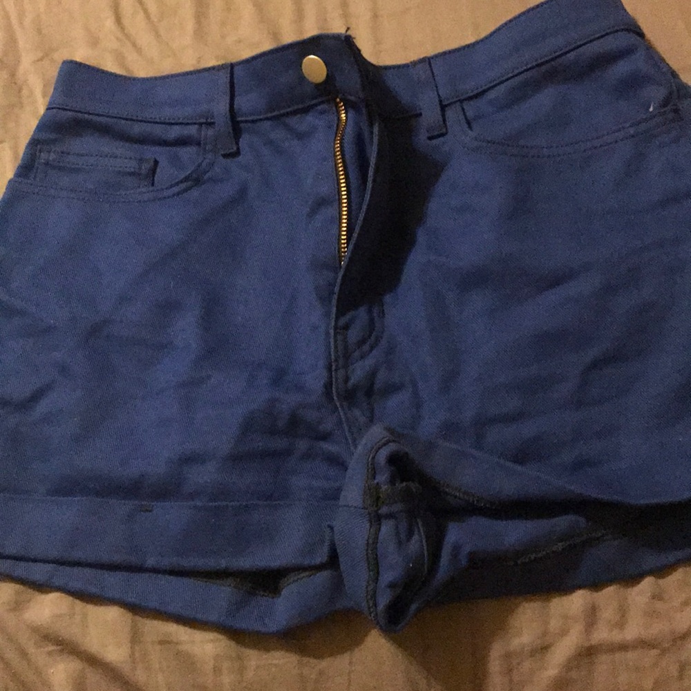 American Apparel Royal Blue High waisted shorts